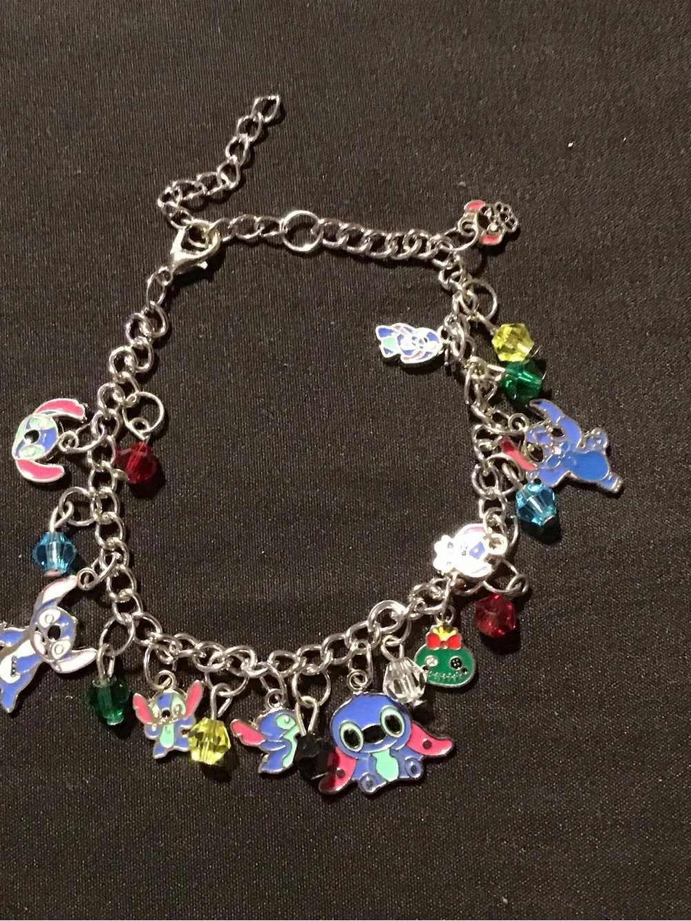 Stitch Charm Bracelet with Multicolor Beads